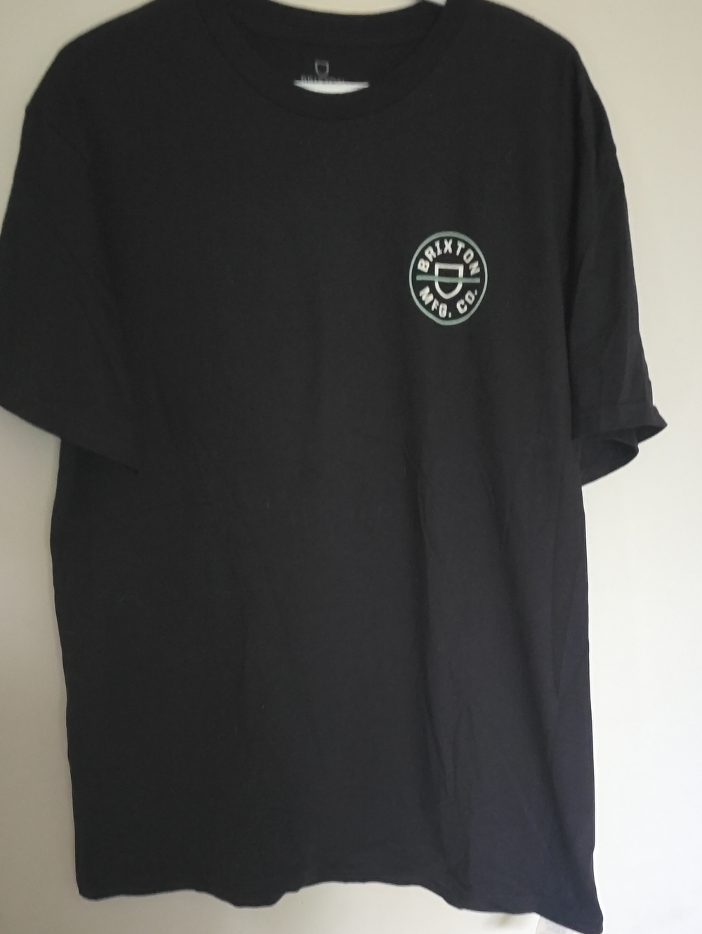 Brixton Black Short Sleeve Tee with Small White Chest Logo